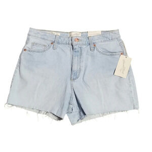 NWT Universal Thread Vintage Midi Light Blue Denim Shorts 8